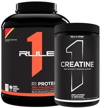 R1 Protein 5lb + Rule 1 Creatine Unflavoured 75 servings